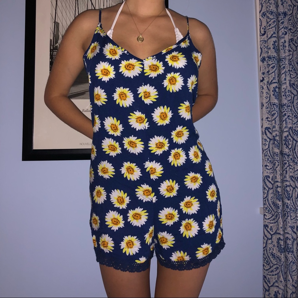 Blue flower romper!